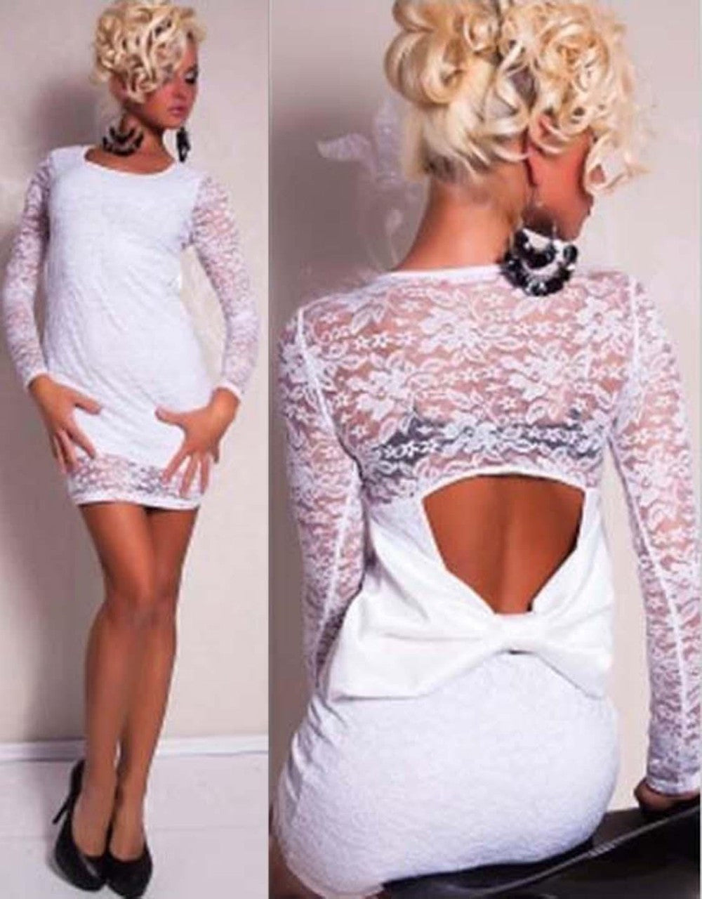 Long Sleeve Lace Dress - Sins & Temptations