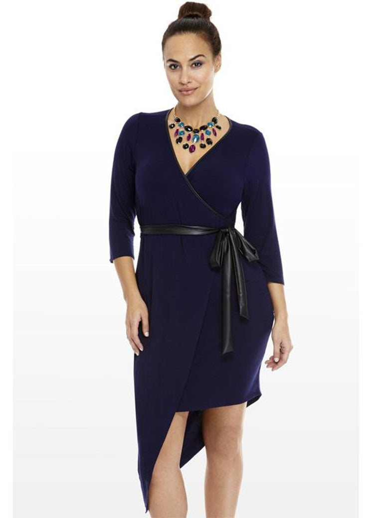 Plus Size Fashion V-neck Three Quarter Sexy Women Club Dress / Robe - Sins & Temptations