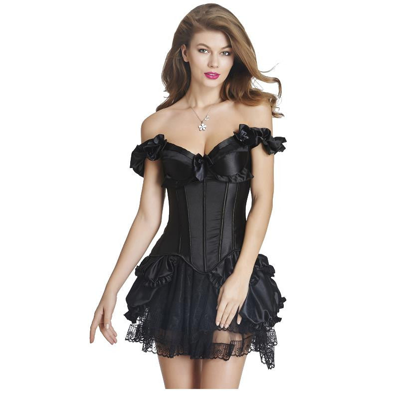 Sexy Robe Mini Waist Corset Dress - Sins & Temptations
