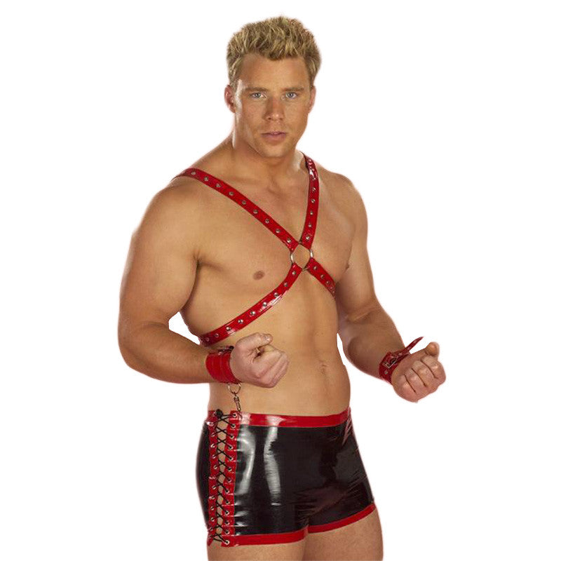Mens Sexy Vinyl Lingerie Set - Sins & Temptations