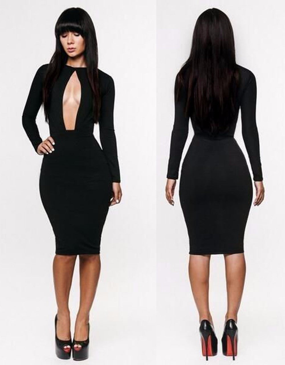 Spring Fashion Lady Bandage Long sleeve party robe dress - Sins & Temptations
