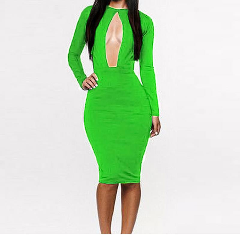 Spring Fashion Lady Bandage Long sleeve party robe dress - Sins & Temptations