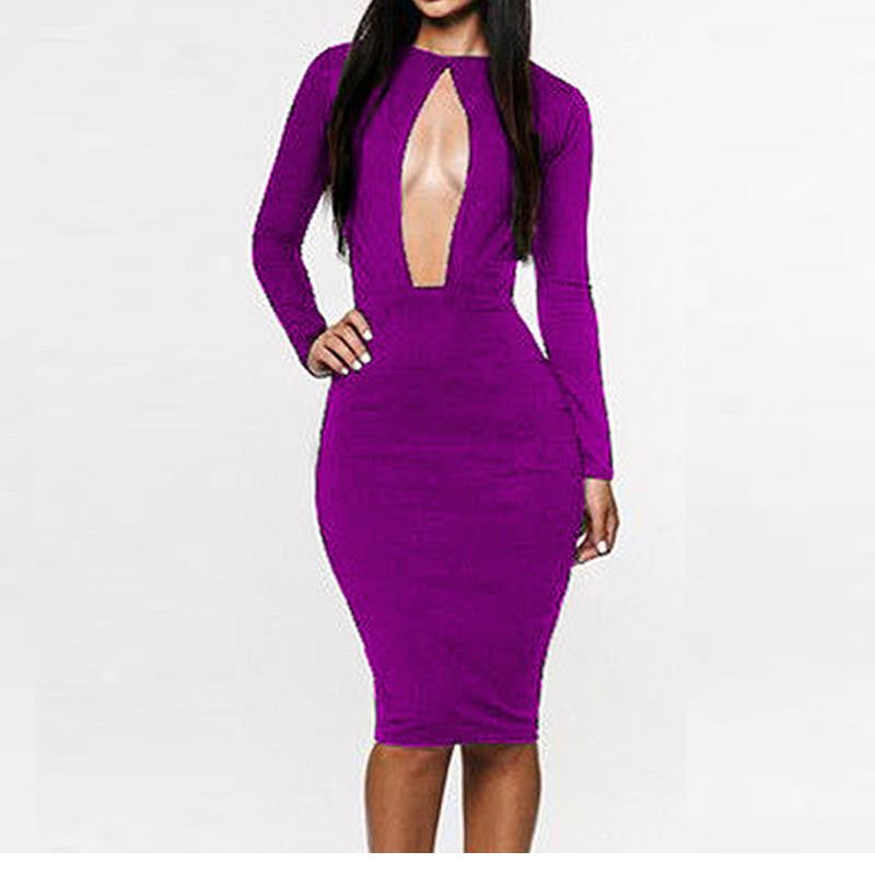Spring Fashion Lady Bandage Long sleeve party robe dress - Sins & Temptations