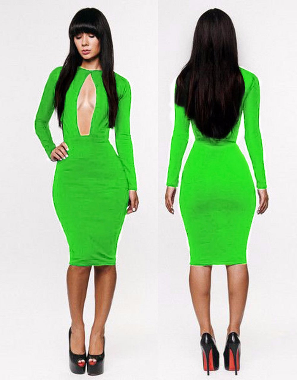 Spring Fashion Lady Bandage Long sleeve party robe dress - Sins & Temptations