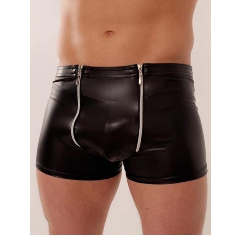 Mens Black Sheath Vinyl Sleepwear Lingerie Zipper - Sins & Temptations