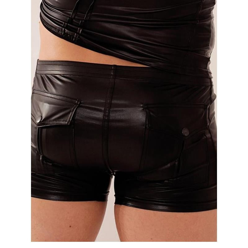 Mens Black Sheath Vinyl Sleepwear Lingerie Zipper - Sins & Temptations