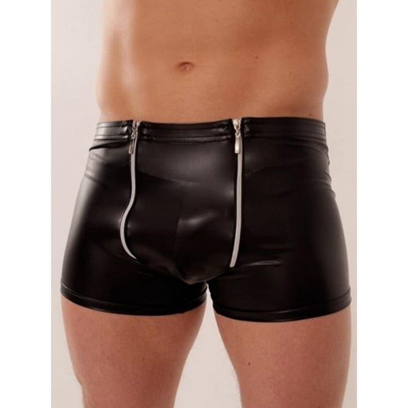 Mens Black Sheath Vinyl Sleepwear Lingerie Zipper - Sins & Temptations