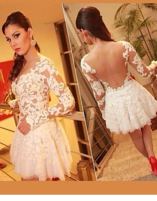 Sexy White Long Sleeve Dress - Sins & Temptations