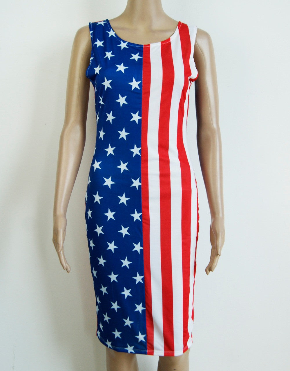USA Midi Flag Pattern Women Casual Dress - Sins & Temptations
