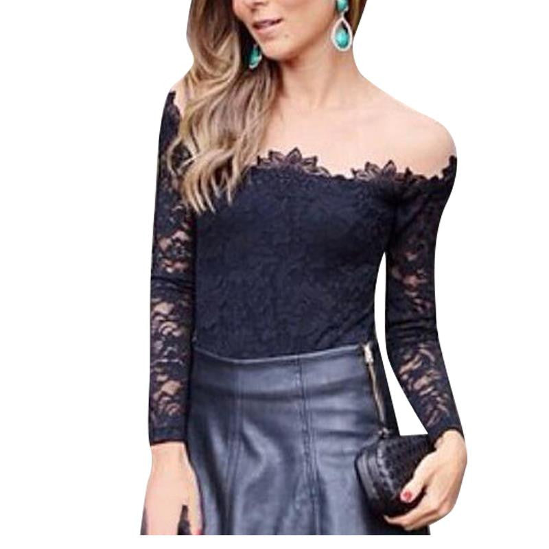 Black Embroidery Crochet Lace Crop Top - Sins & Temptations