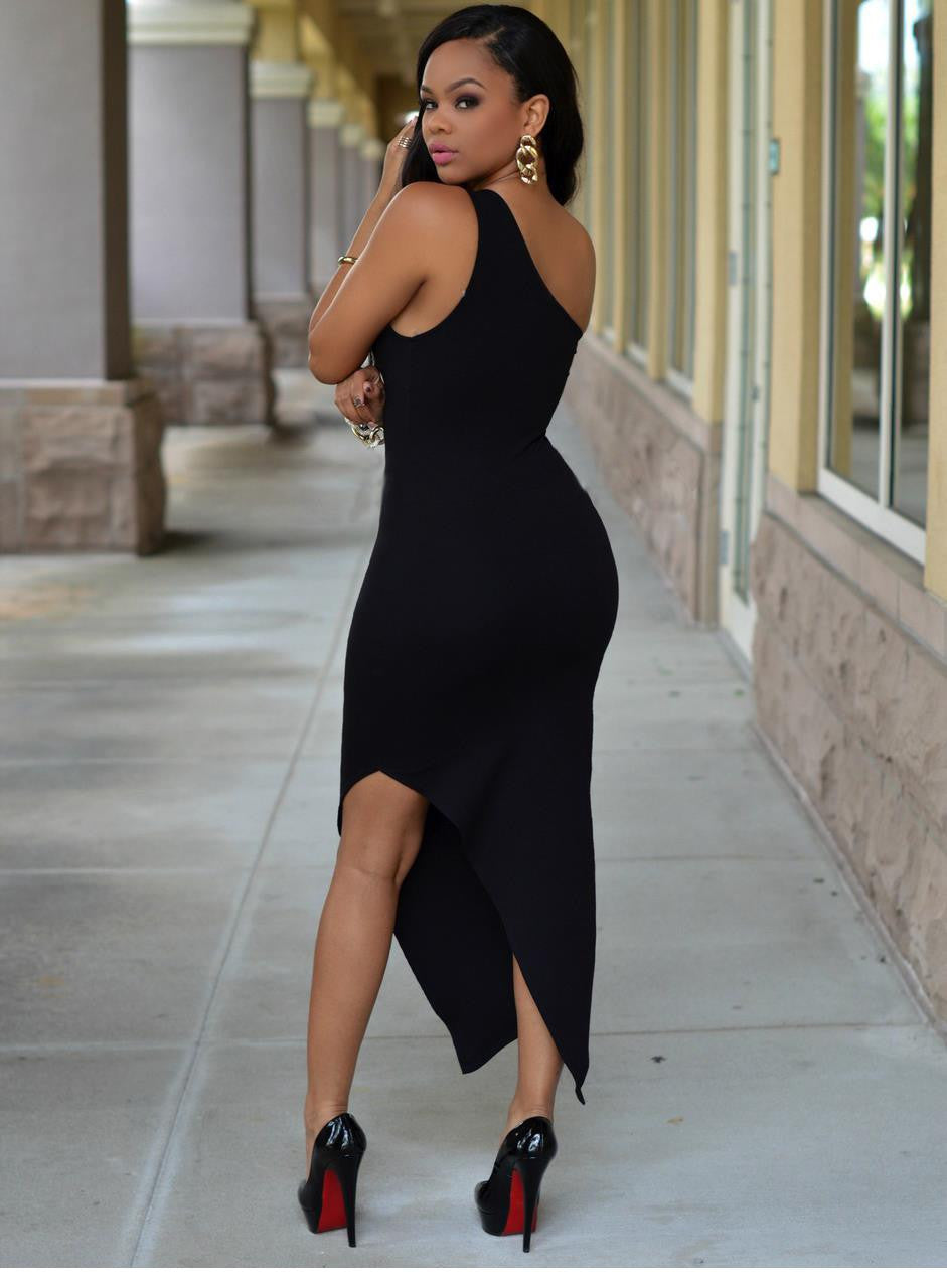 Hot Summer Maxi AsymmetricalClub Zipper Party Bodycon Robe Femme Dress - Sins & Temptations