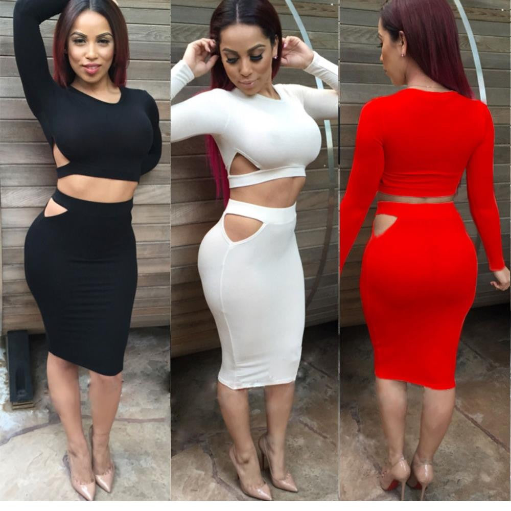 Womens Fashion 2 PCS Sexy Long Sleeve Dress Robe - Sins & Temptations