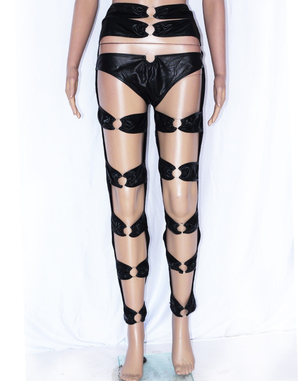 Unique Design Black Sexy Vinyl Leggings - Sins & Temptations