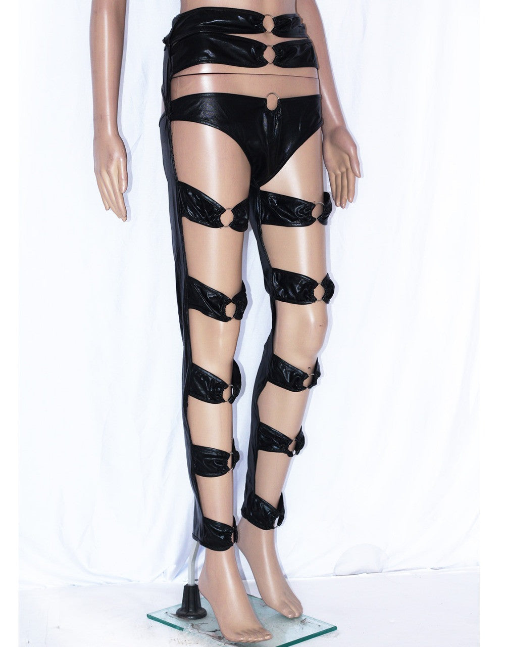 Unique Design Black Sexy Vinyl Leggings - Sins & Temptations