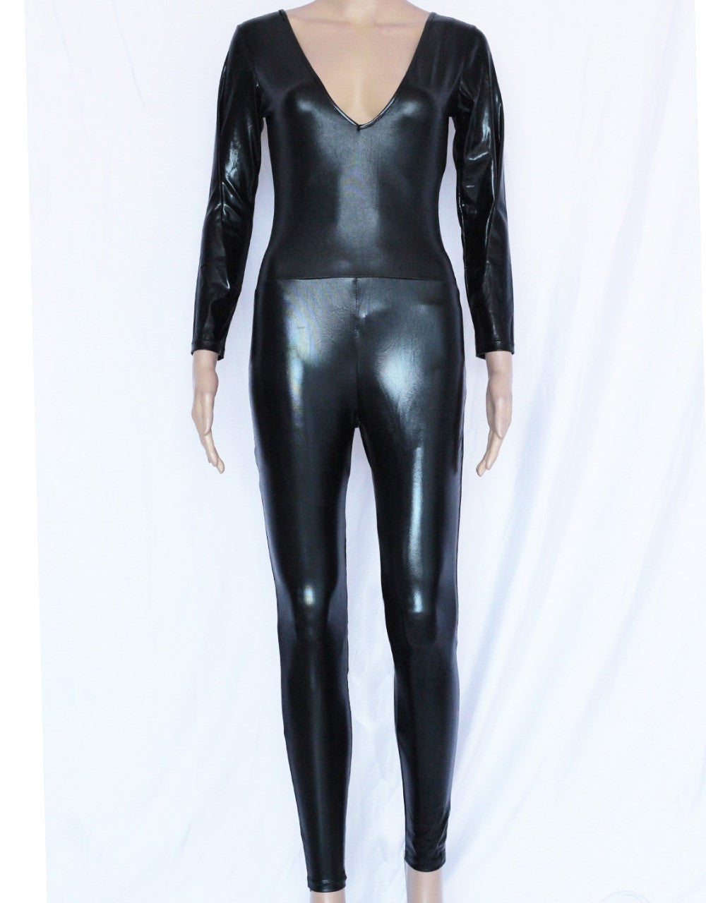Sexy Costume Leather Wet Look Catsuit - Sins & Temptations