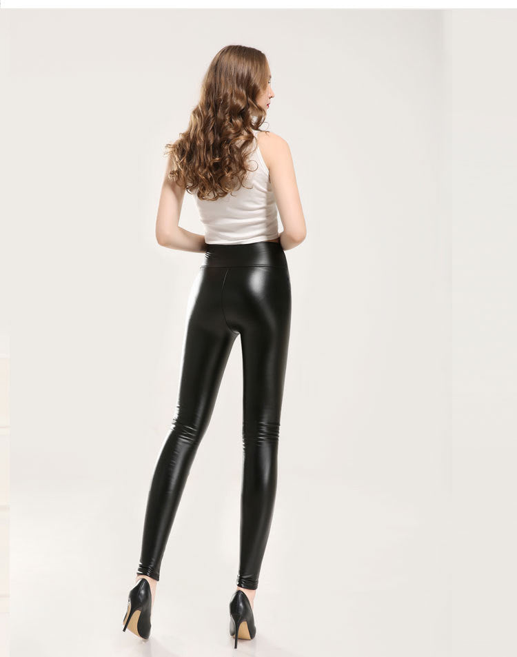 Womens Fitness Pu Leather Leggings Stretch Pants Plus Size - Sins & Temptations