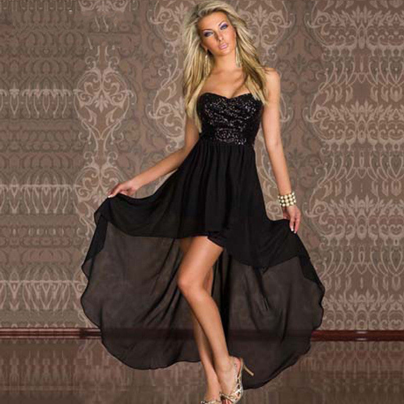 Strapless Midi Sequin Clubwear / Party - Sins & Temptations