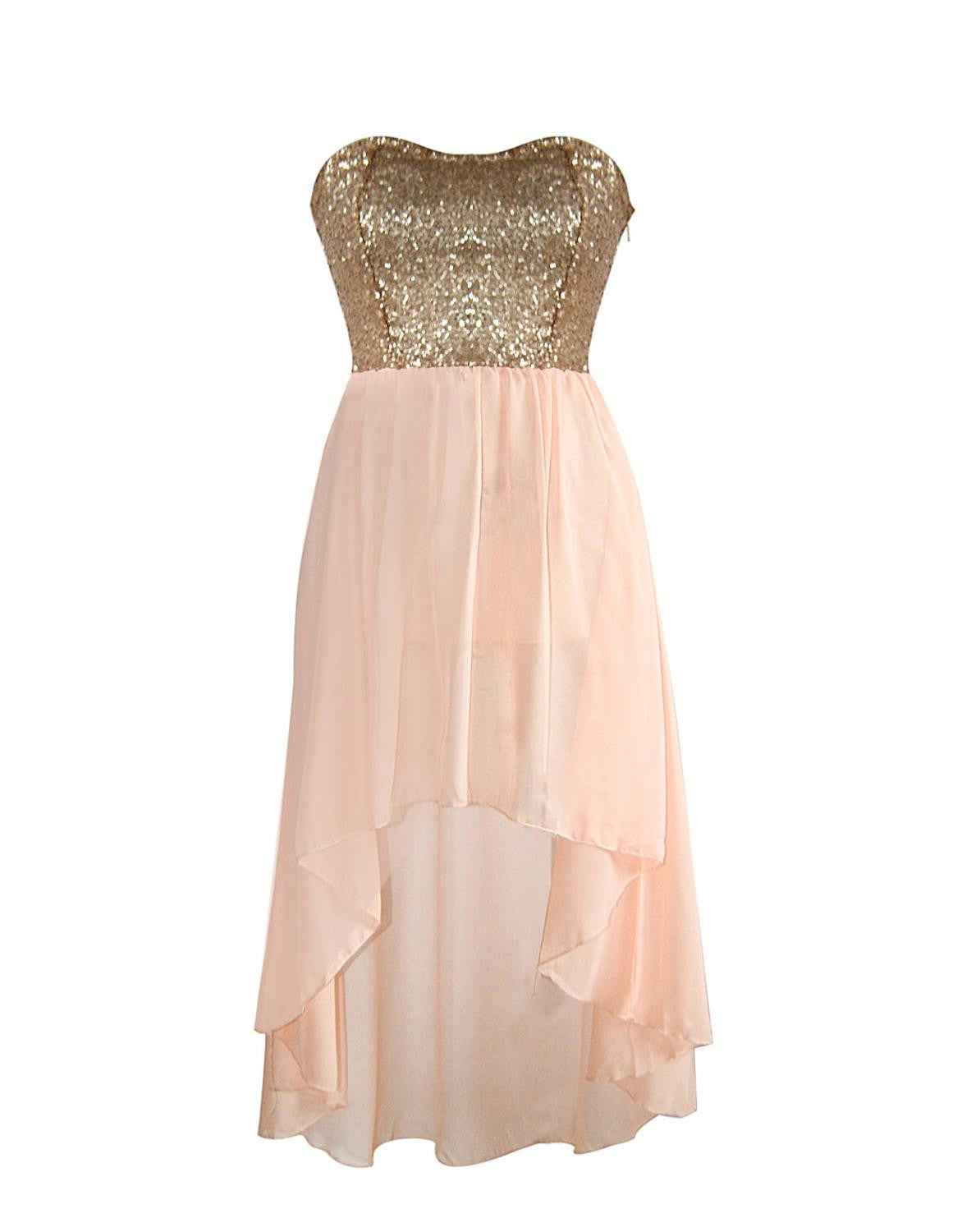 Strapless Midi Sequin Clubwear / Party - Sins & Temptations