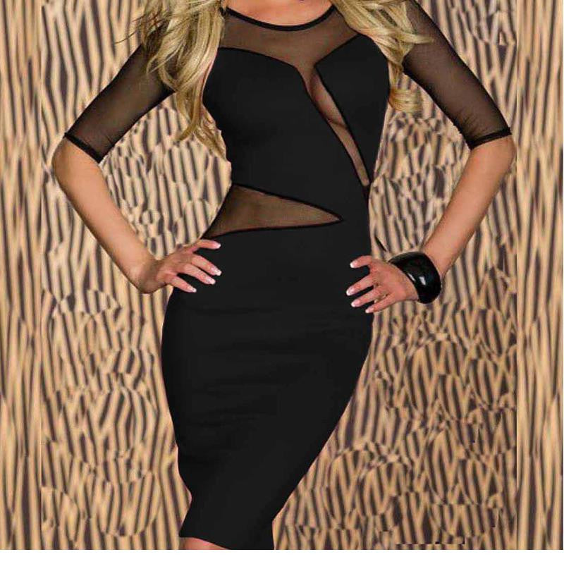 Mesh Split Fashion Midi club wear Dress - Sins & Temptations