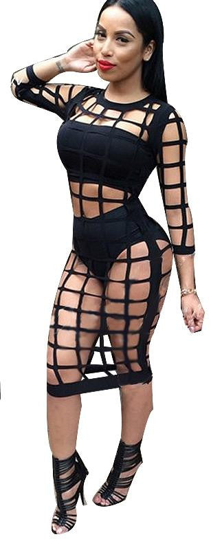Partywear Mesh Women Bodycon Dress - Sins & Temptations