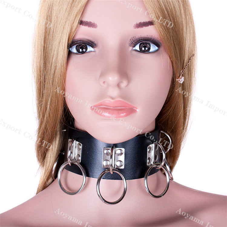 Erotic PU Leather Neck Collar Choker - Sins & Temptations