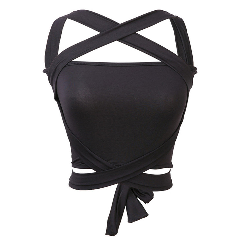 Bustier Crop Tops Short Hollow Out Backless Vest - Sins & Temptations