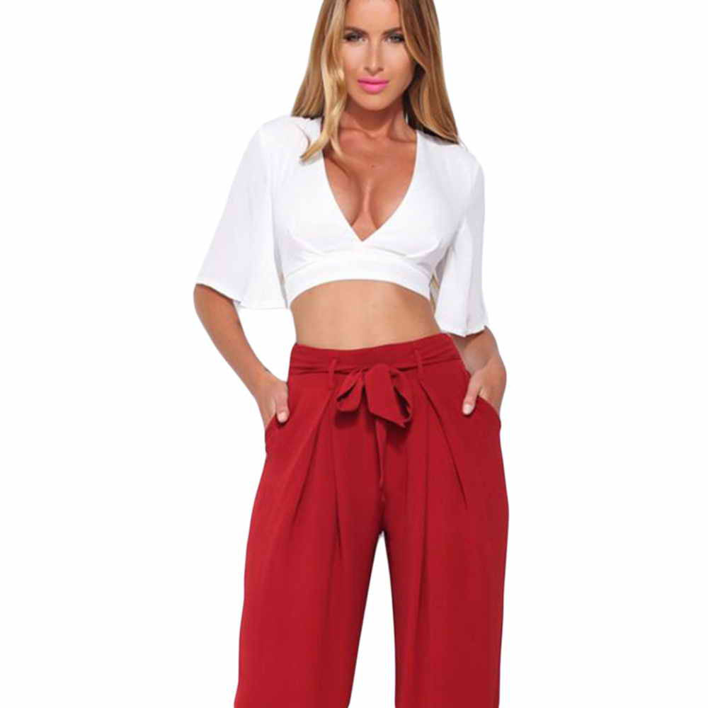 Fashion New Arrival Half Sleeve Solid Crop Tops Plunge V Neck Short Summer Clothing - Sins & Temptations