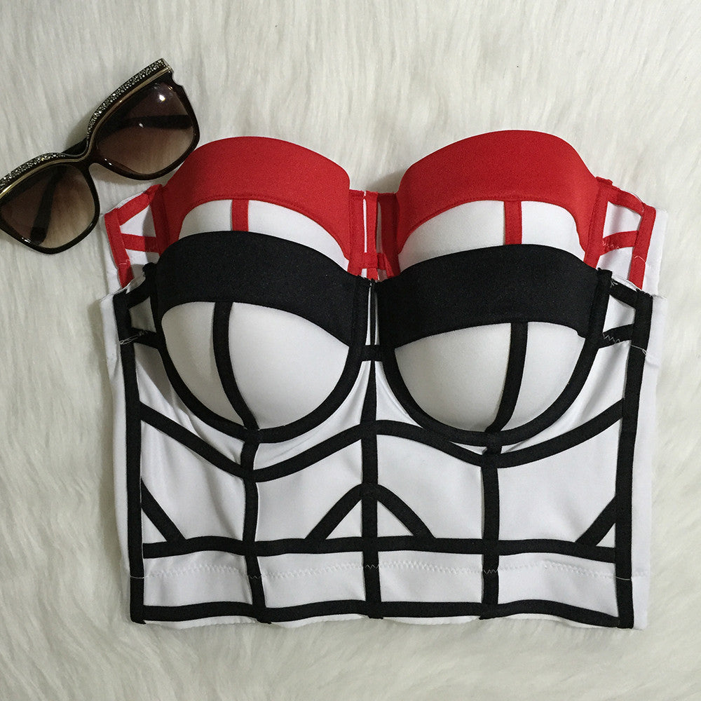 Fashion Geometric Women's Push Up Bustier Wedding Party Corset - Sins & Temptations