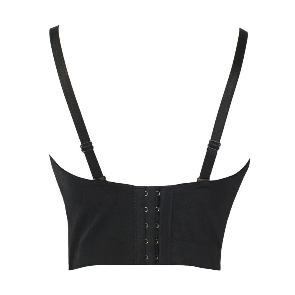Unique Gold Purple Rhinestone Bustier Pearls Diamond Push Up Night Club Bralette - Sins & Temptations