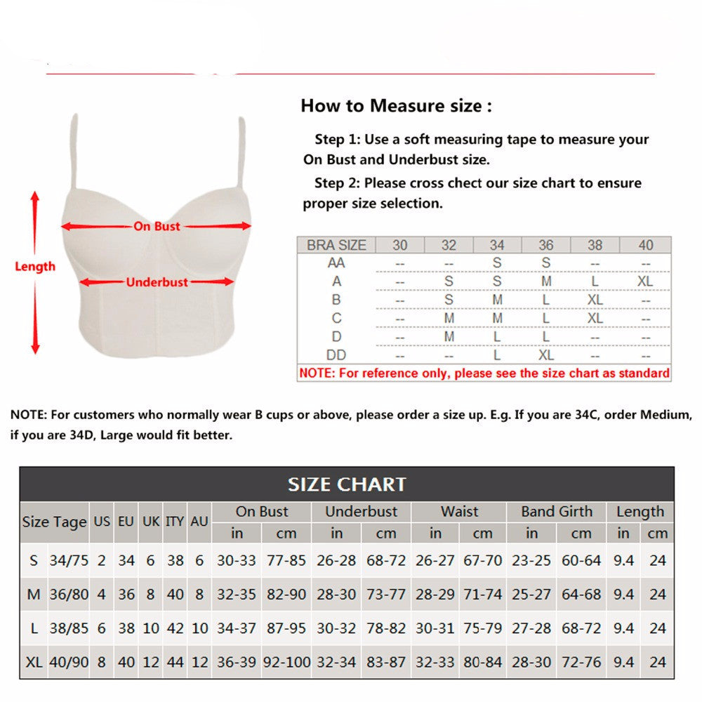 Basic Smooth Spandex Push Up Bralet Women's Bustier Bra Cropped Top Vest - Sins & Temptations