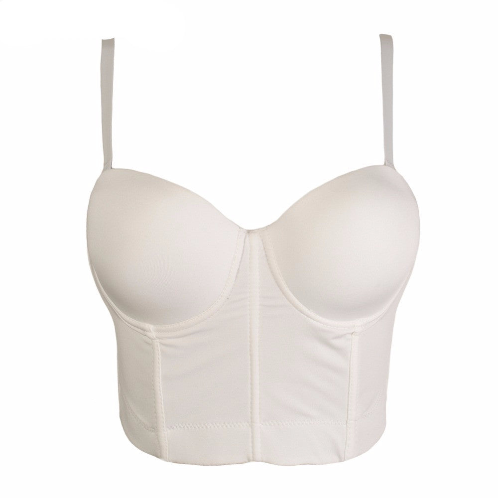 Basic Smooth Spandex Push Up Bralet Women's Bustier Bra Cropped Top Vest - Sins & Temptations