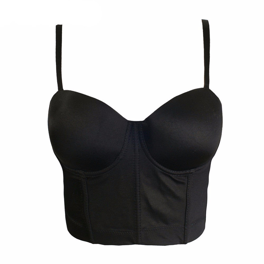 Basic Smooth Spandex Push Up Bralet Women's Bustier Bra Cropped Top Vest - Sins & Temptations