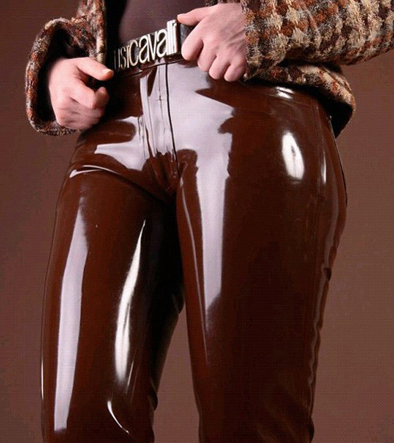 Sexy Brown Attractive Pure Latex pants for women w/o belt - Sins & Temptations