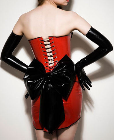 Sexy Slim Pure Latex dress Club Dress Red Bodycon Bandage Vestidos - Sins & Temptations