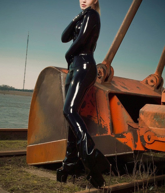 Black exotic Pure Latex bodysuit club wear - Sins & Temptations