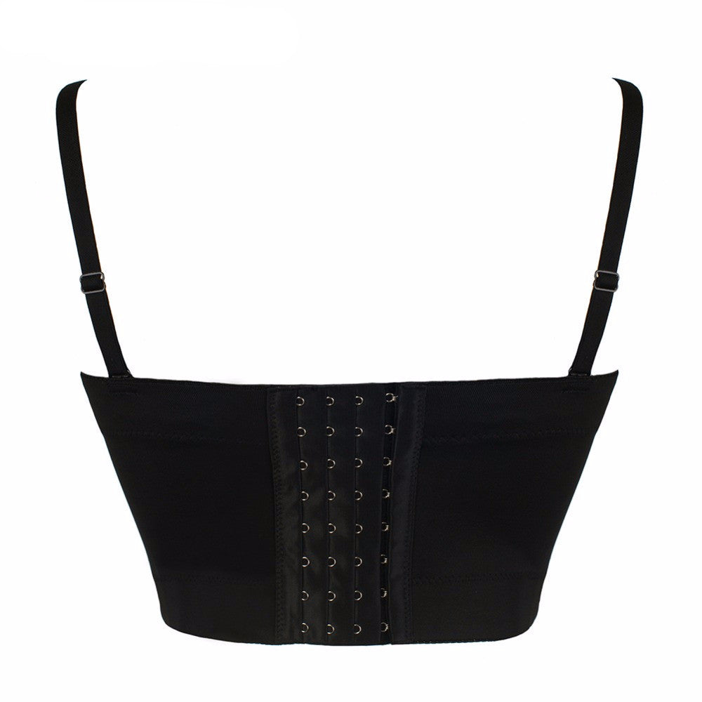 Cool Black PU leather Bralet Women's Bustier Bra Night Club Party Cropped Top - Sins & Temptations