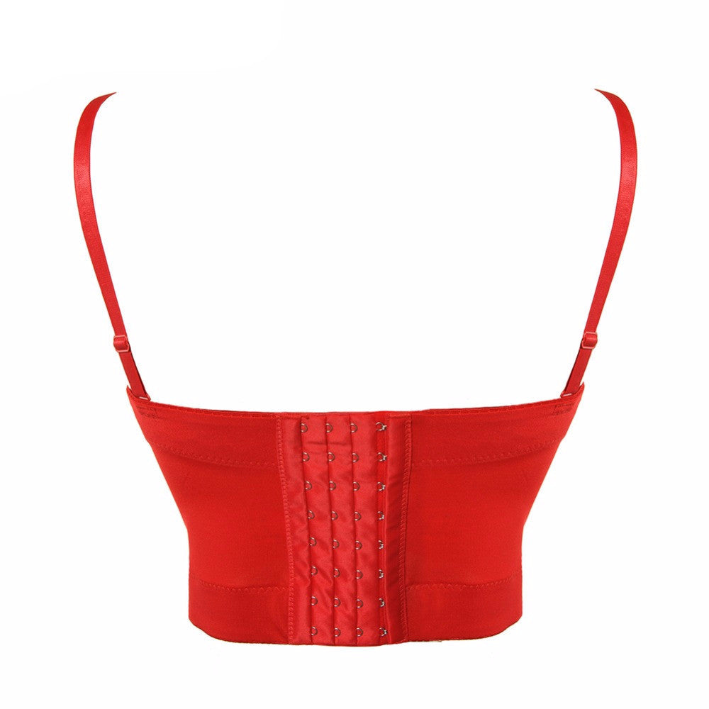 Cool Black PU leather Bralet Women's Bustier Bra Night Club Party Cropped Top - Sins & Temptations