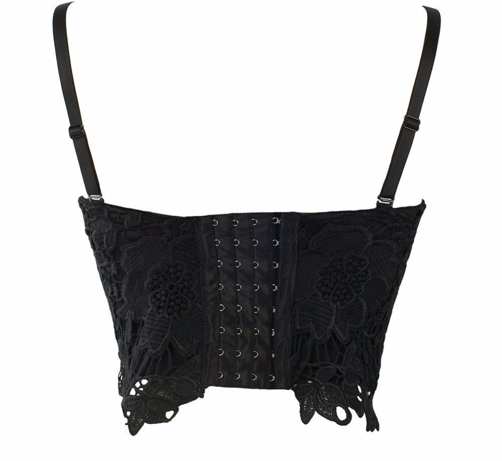 New Embroidery Lace Push Up Bralete Bustier Corset Wedding Party Corset Cropped Top - Sins & Temptations