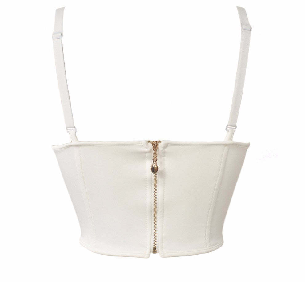 Vintage Embroidery Lace Up Bralete  Bustier Corset Wedding Party Cropped Top - Sins & Temptations