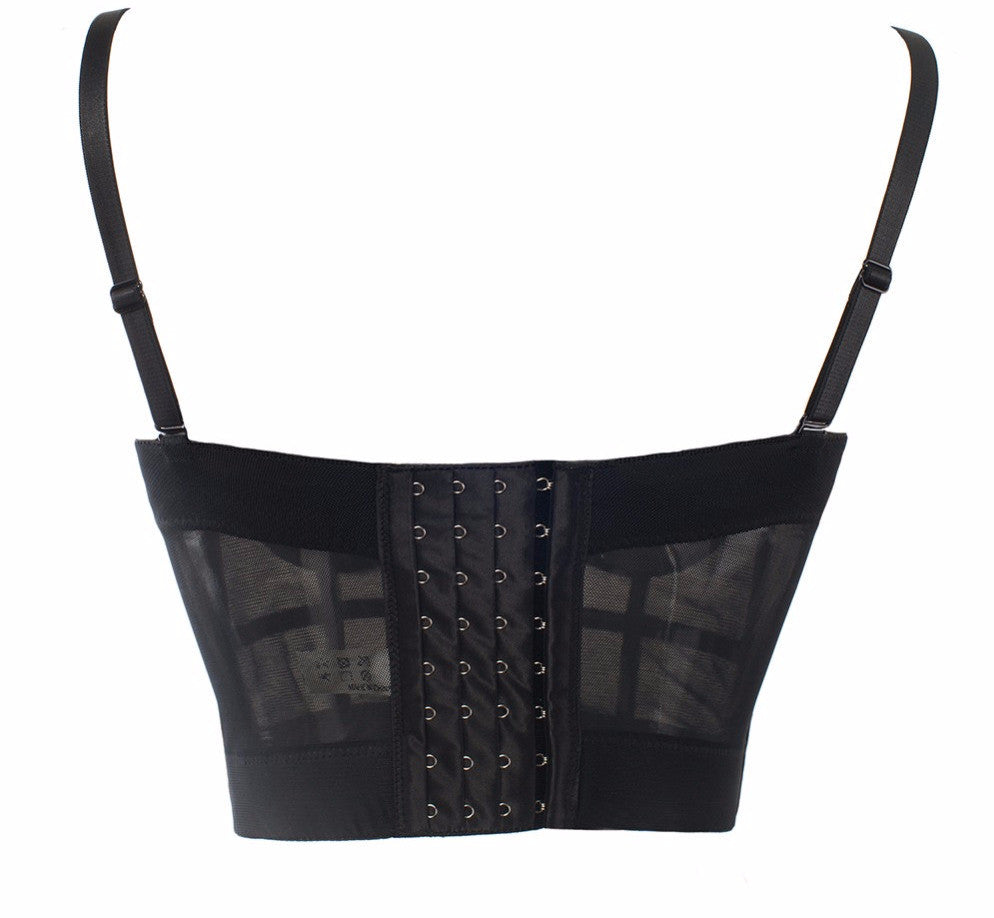 Fashion Mesh Push Up Bralet Women's Corset Bustier Bra Night Club Party Cropped Top - Sins & Temptations