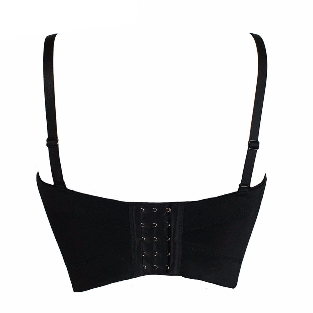 Custom Made Red Rhinestone Hand-made Pearls Bralete Bustier Bra Cropped Top - Sins & Temptations