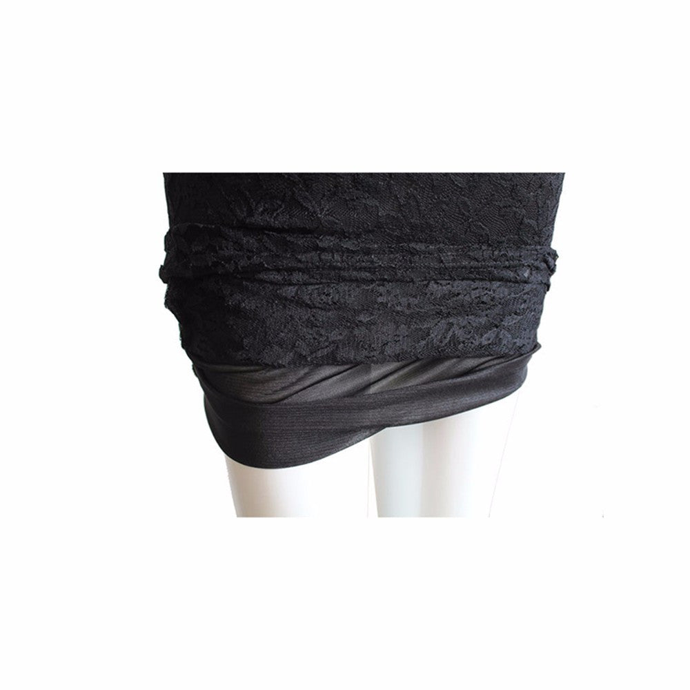 Black Purple Half Sleeve Maxi Full Lace Summer Style Dress - Sins & Temptations