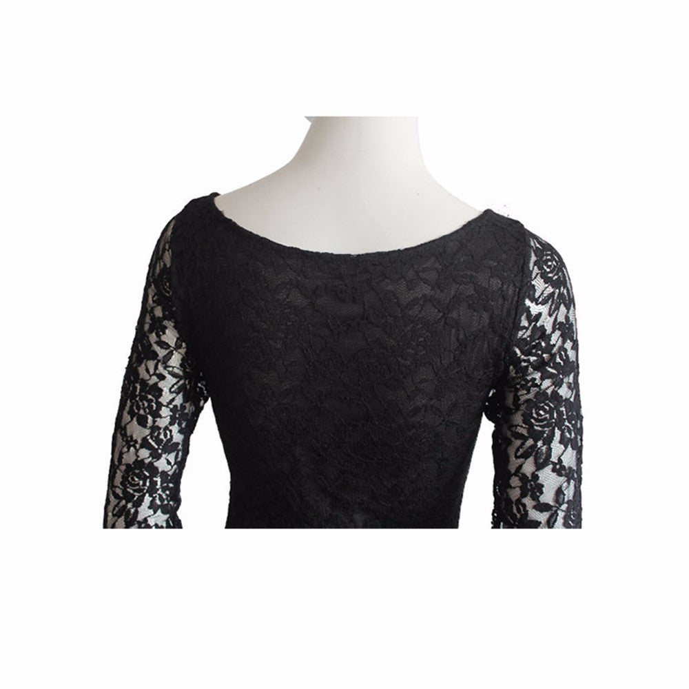 Black Purple Half Sleeve Maxi Full Lace Summer Style Dress - Sins & Temptations