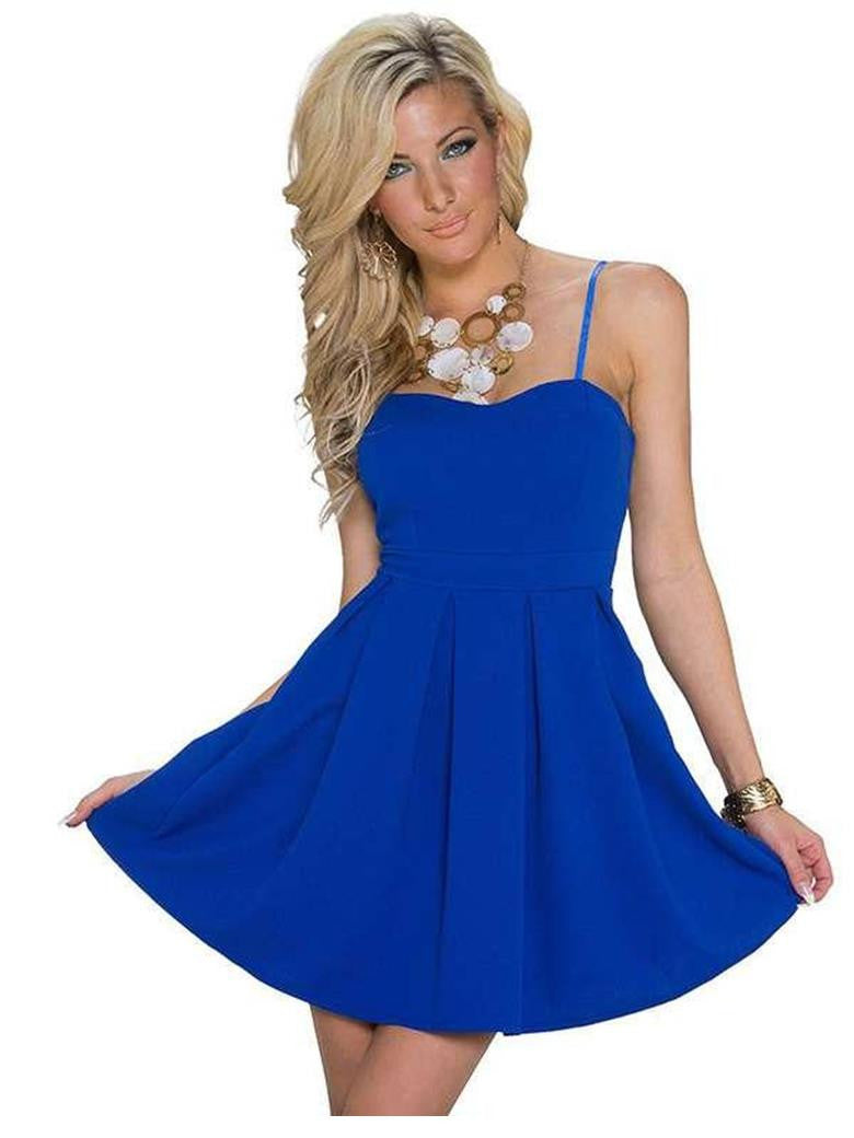 Spaghetti Shoulder-Straps Summer Vestidos Sexy Mini Dress Robe - Sins & Temptations