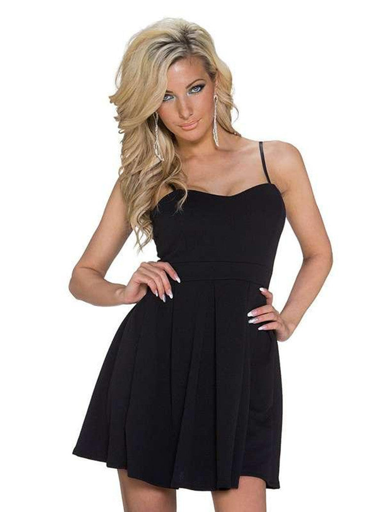 Spaghetti Shoulder-Straps Summer Vestidos Sexy Mini Dress Robe - Sins & Temptations