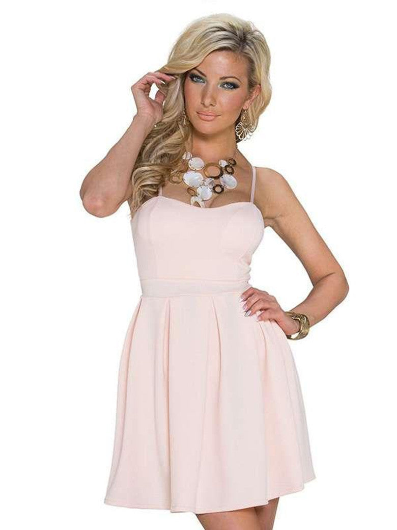 Spaghetti Shoulder-Straps Summer Vestidos Sexy Mini Dress Robe - Sins & Temptations