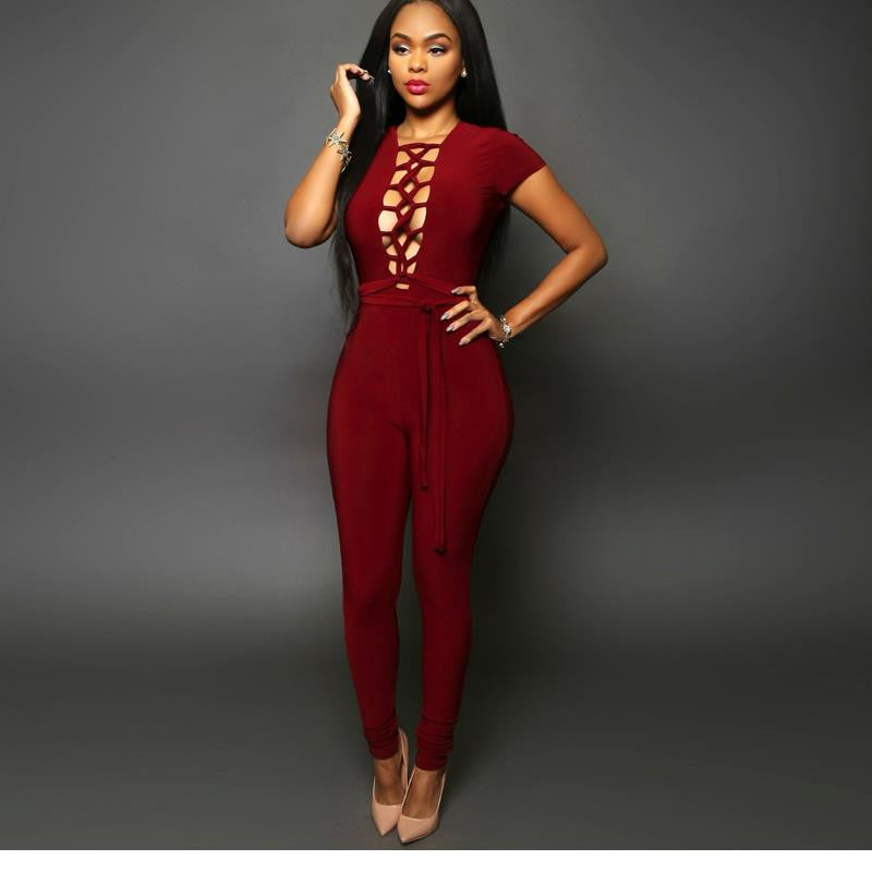 Backless Jumpsuit Catsuit Womens Romper Club Party Nightclub Casual wear - Sins & Temptations