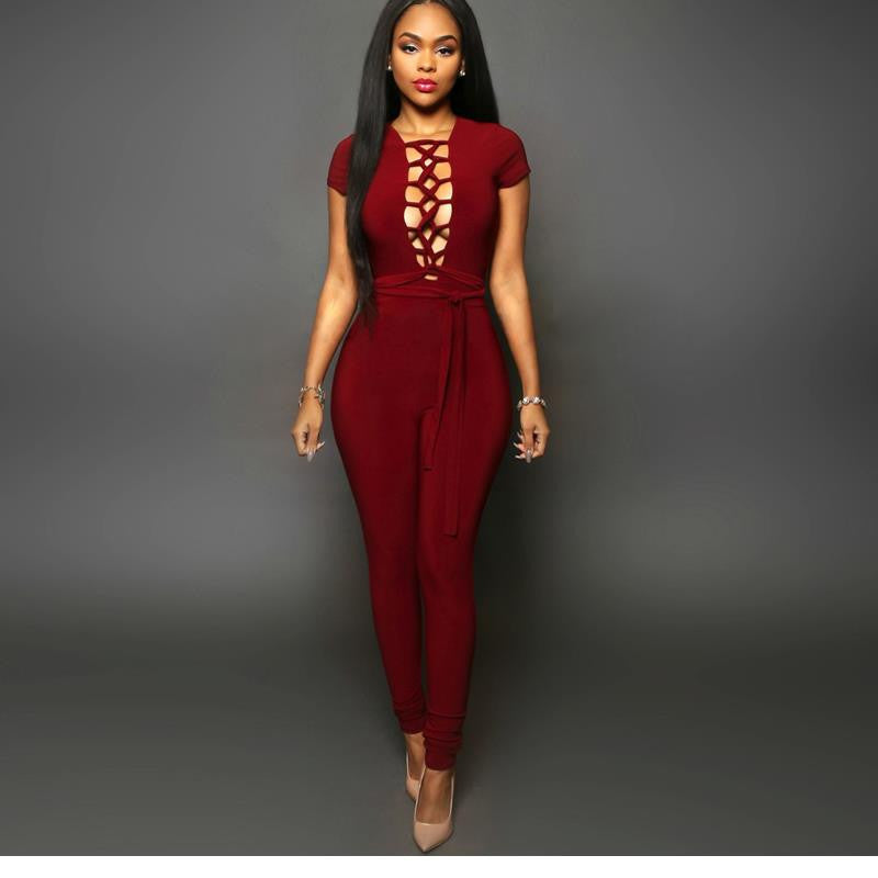 Backless Jumpsuit Catsuit Womens Romper Club Party Nightclub Casual wear - Sins & Temptations