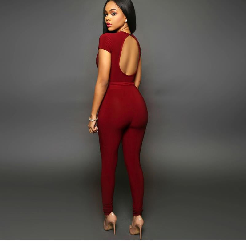 Backless Jumpsuit Catsuit Womens Romper Club Party Nightclub Casual wear - Sins & Temptations