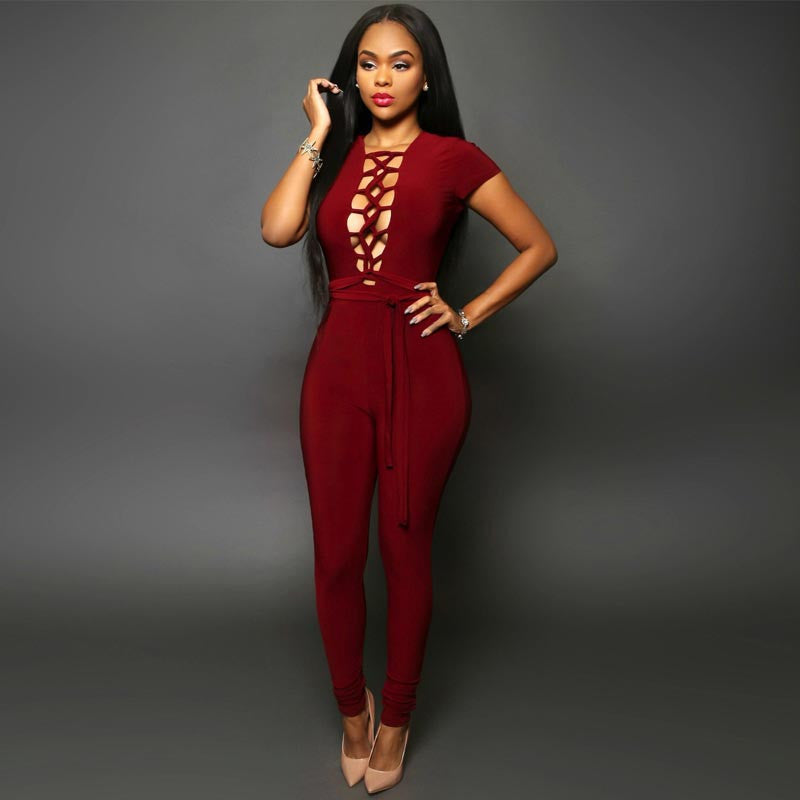 Backless Jumpsuit Catsuit Womens Romper Club Party Nightclub Casual wear - Sins & Temptations